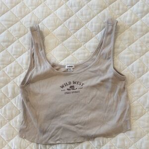 Garage Wild West Tan Crop Top